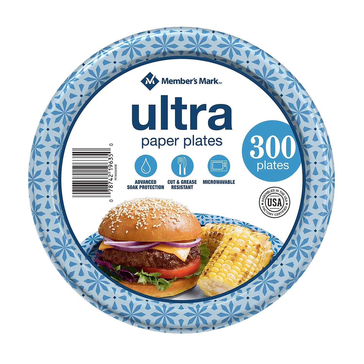 Member's Mark Ultra Plate, 8-1/2" (300 ct.),Blue