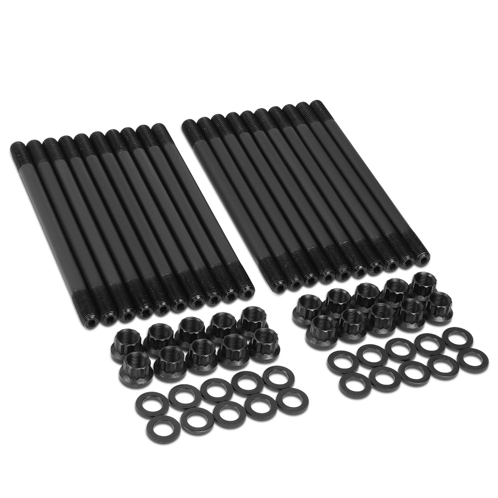 DNA Motoring LEPOW-017 Chromoly 12-kantige Zylinderkopfbolzen Muttern Set für 04–10 E-350 Excursion F250 SuperDuty 6,0 l