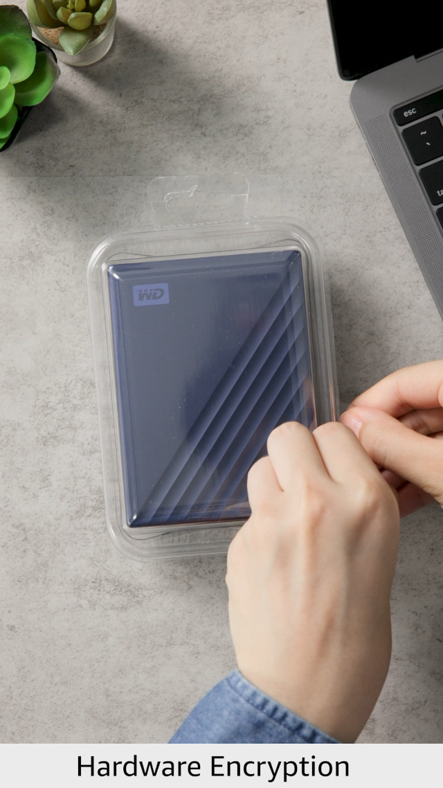 WD 5Tb My Passport Ultra Blue Portable External Hard Drive, USB-C