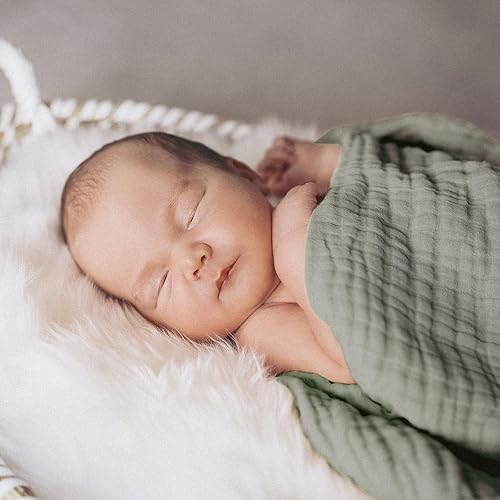 Miniatura 5 de Mantas de muselina para bebés, paños neutros para niños y niñas recién nacidos, paquete de 5 envolturas transpirables y agradables para la piel para