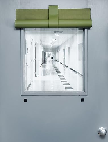 Vista 19 de ALP® Blackout Shades. Room Darkening Shades Block Views in Classrooms, Offices, and Homes. Traditional Polyestor Fabric. Patented. No Tools Charcoal