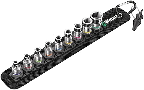 Wera Cinturón 1 Zyklop 14" Socket Belt Set con función de sujeción métrica 05003880001