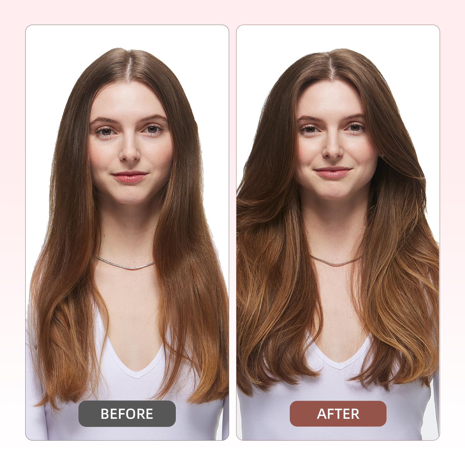 Carehabi Rizador Pelo Ondas, Tenacillas para Rizar el Pelo 5 en 1 con 5 Cabezales Intercambiables, LCD, 4 Temperaturas 160-230 °C, Calentamiento 10 s, Revestimiento Cerámico, 100-240 V
