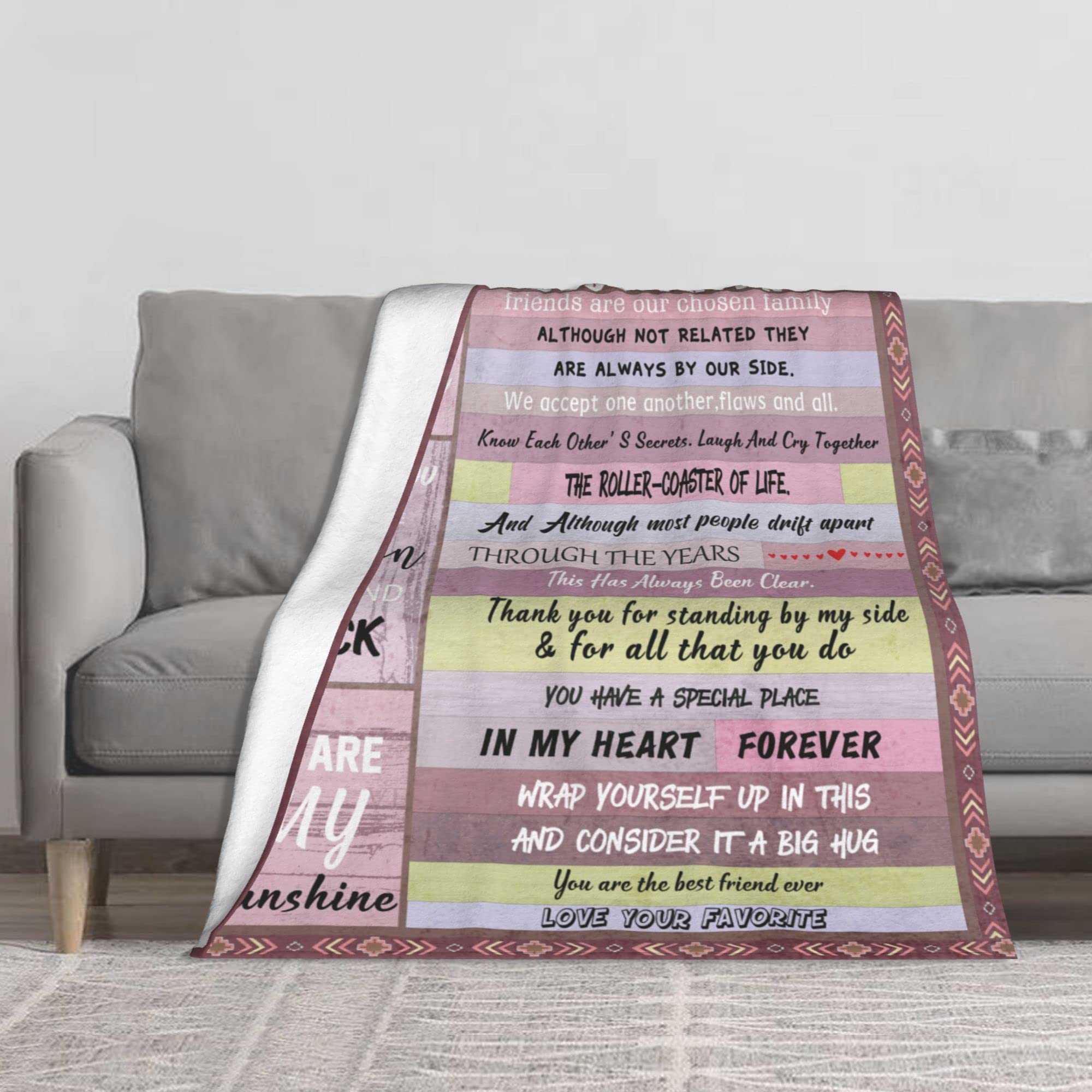 Agamedloay Regalo Amica, Regalo Amica Compleanno, Idee Regalo Migliore Amica Compleanno Coperta, Regali di amicizia per Amici, Regalo Amica Natale100x130cm