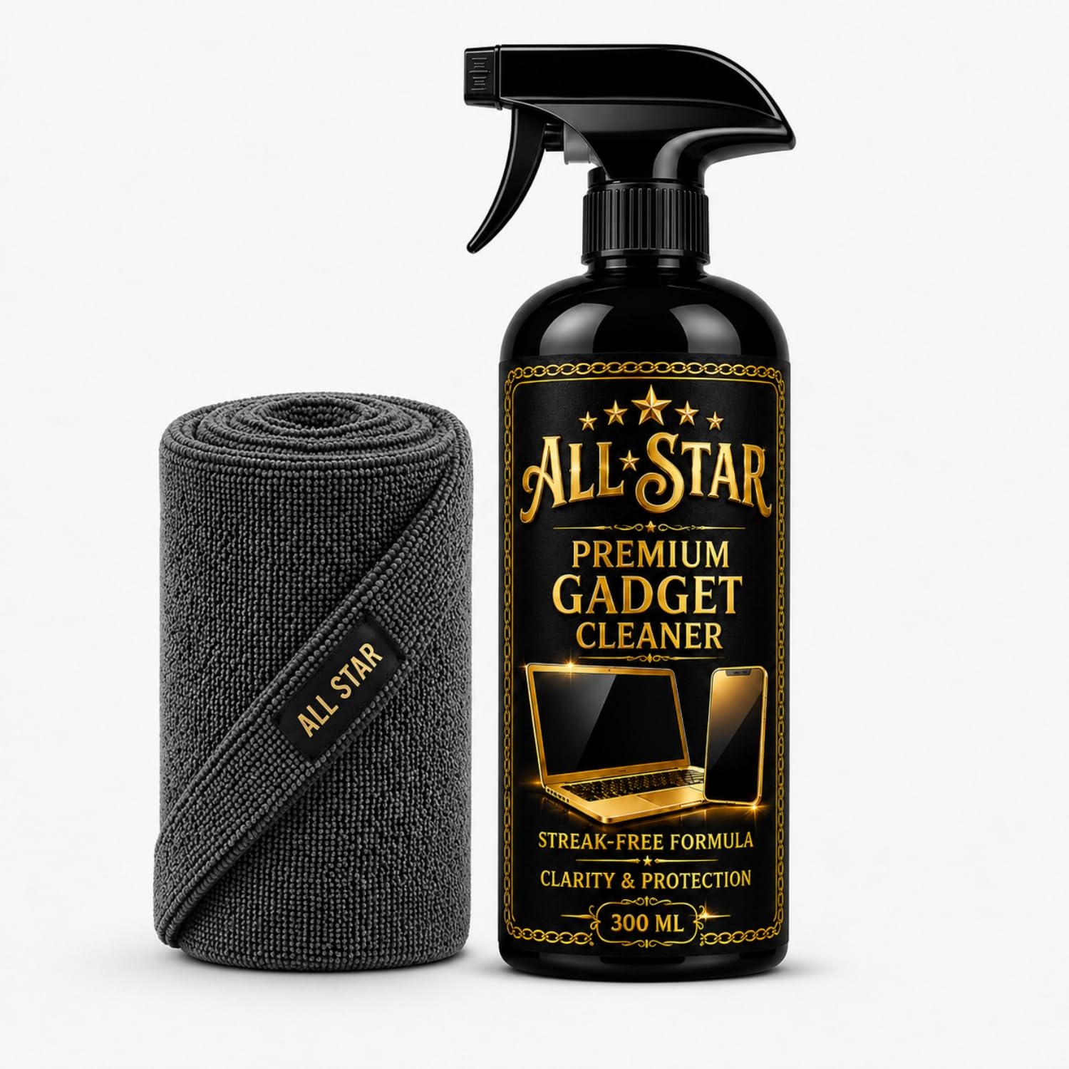 Gadget Cleaner 500 ML with Grey Microfiber Cleaning Cloth for Mobile, Laptop, Keyboard, Monitor, LED TV, Camera, Tablet, Smartwatch, Earbuds, Screen Cleaning Liquid, Anti Static, Streak Free Spray-image-33