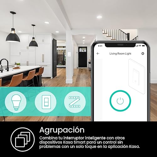 Vista 6 de TP-LINK Smart WiFi Switch Control Iluminación desde cualquier lugar, HS220 Blanco