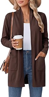 Women Long Cardigan Sweaters Lightweight Open Front Duster Knit Fashion ...