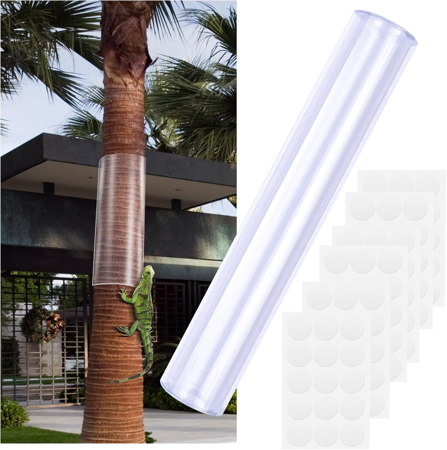 100" L X 16" W Tree Guards Trunk Protector for Iguana, Slippery Iguana Shield Tree Wrap for Iguana Tree Wrap Damaged Bark, Cat Prevention