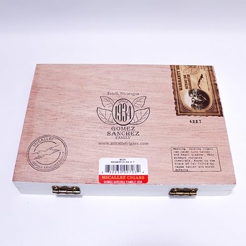 Miniatura 5 de Micallef Churchill Gomez Sanchez Habano - Caja vacía de madera para cigarros, 8 x 5.75 x 1.25 pulgadas