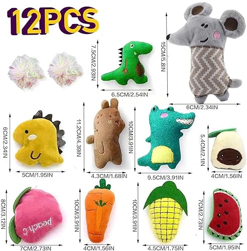 Miniatura 3 de Juguetes interactivos para gatos, juguete interactivo para gatos de interior, suave y duradero, con sonido arrugado, juguete masticable para