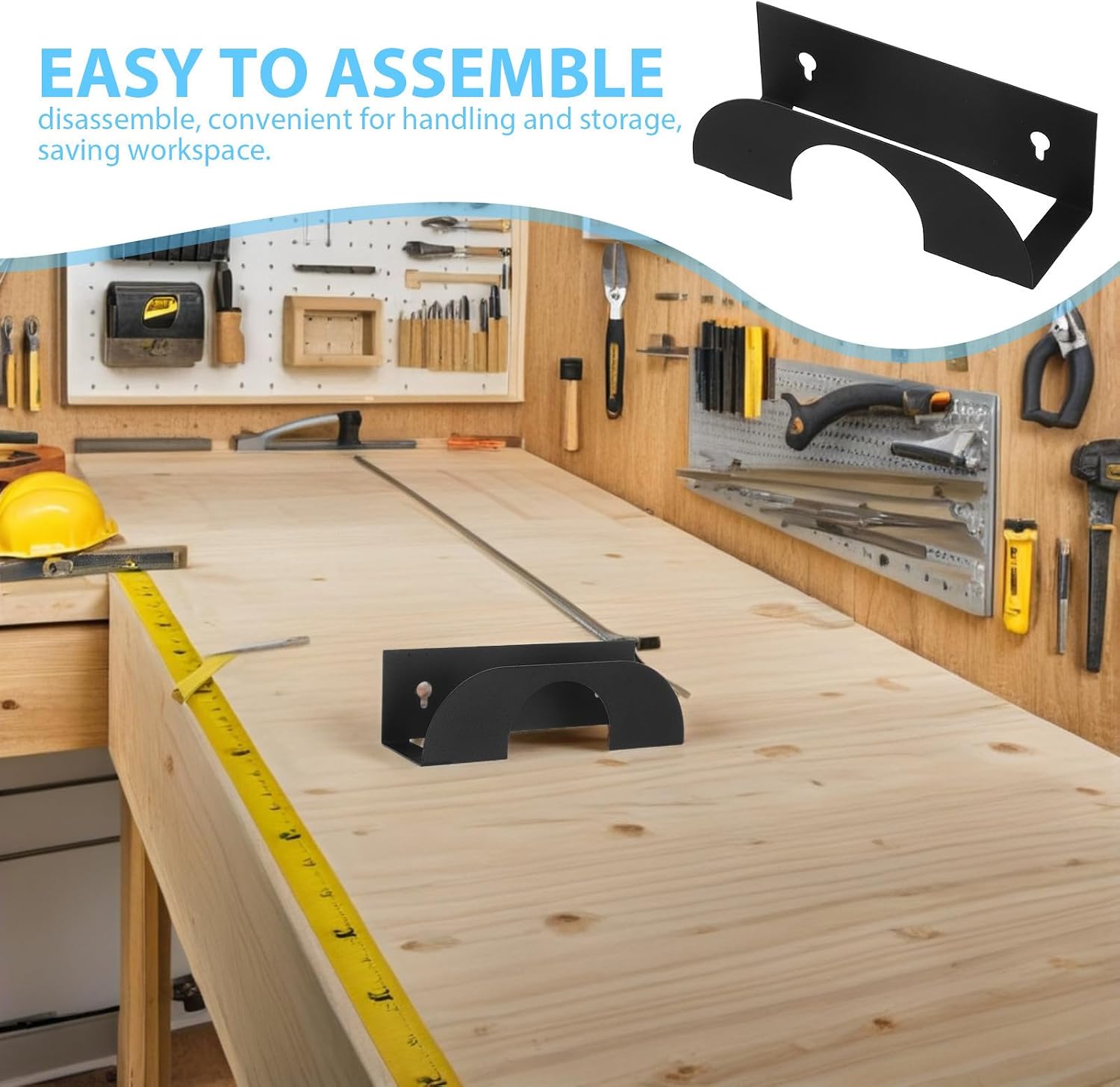 Ciieeo Metal Angle Grinder Stand Tool Holder with Strong Load Bearing Capacity and Easy to Assemble Design, Black Grinder Storage Rack for Workshop and Organization