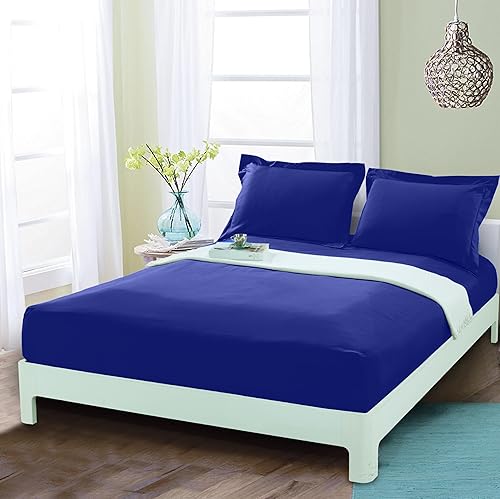 Mocassi - Sábana bajera ajustable de tamaño King, fresca, profunda caída lateral de hasta 16 pulgadas, 1800 hilos, suave, resiste arrugas, una