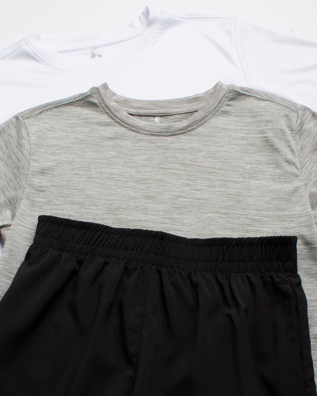 RBX Boys Shorts Set - 3 Piece Short Sleeve Boys Shirts and Woven Gym Shorts Youth Kids Activewear Athletic Set - Image 3