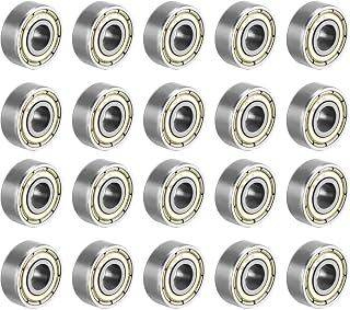uxcell 694ZZ Deep Groove Ball Bearing Double Shield 694-2Z 1080094, 4mm x 11mm x 4mm Carbon Steel Bearings (Pack of 20)