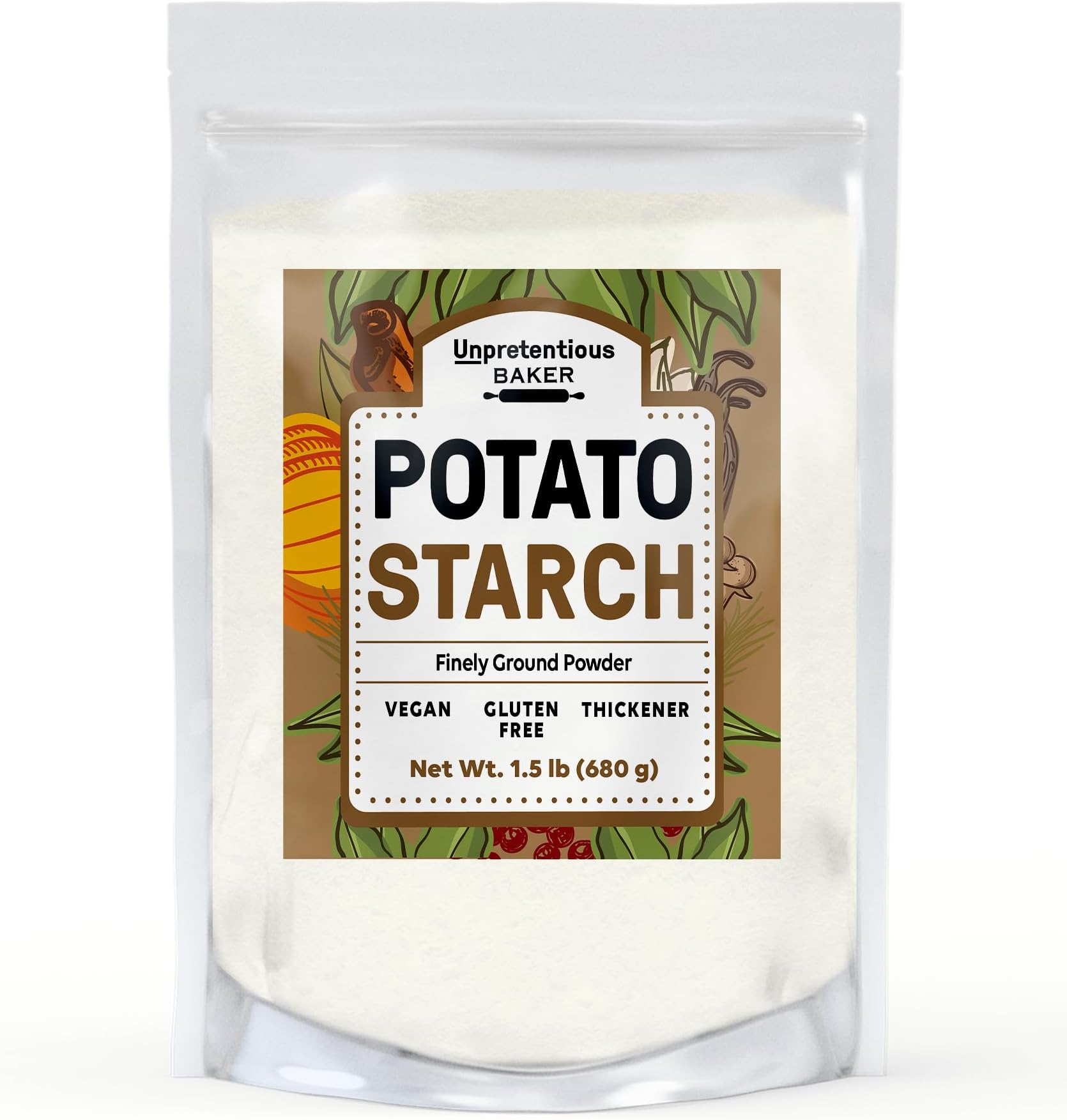 Potato Starch Baker, 1.5 lbs, Thickener for Soups, Stews, Sauces & Gravies
