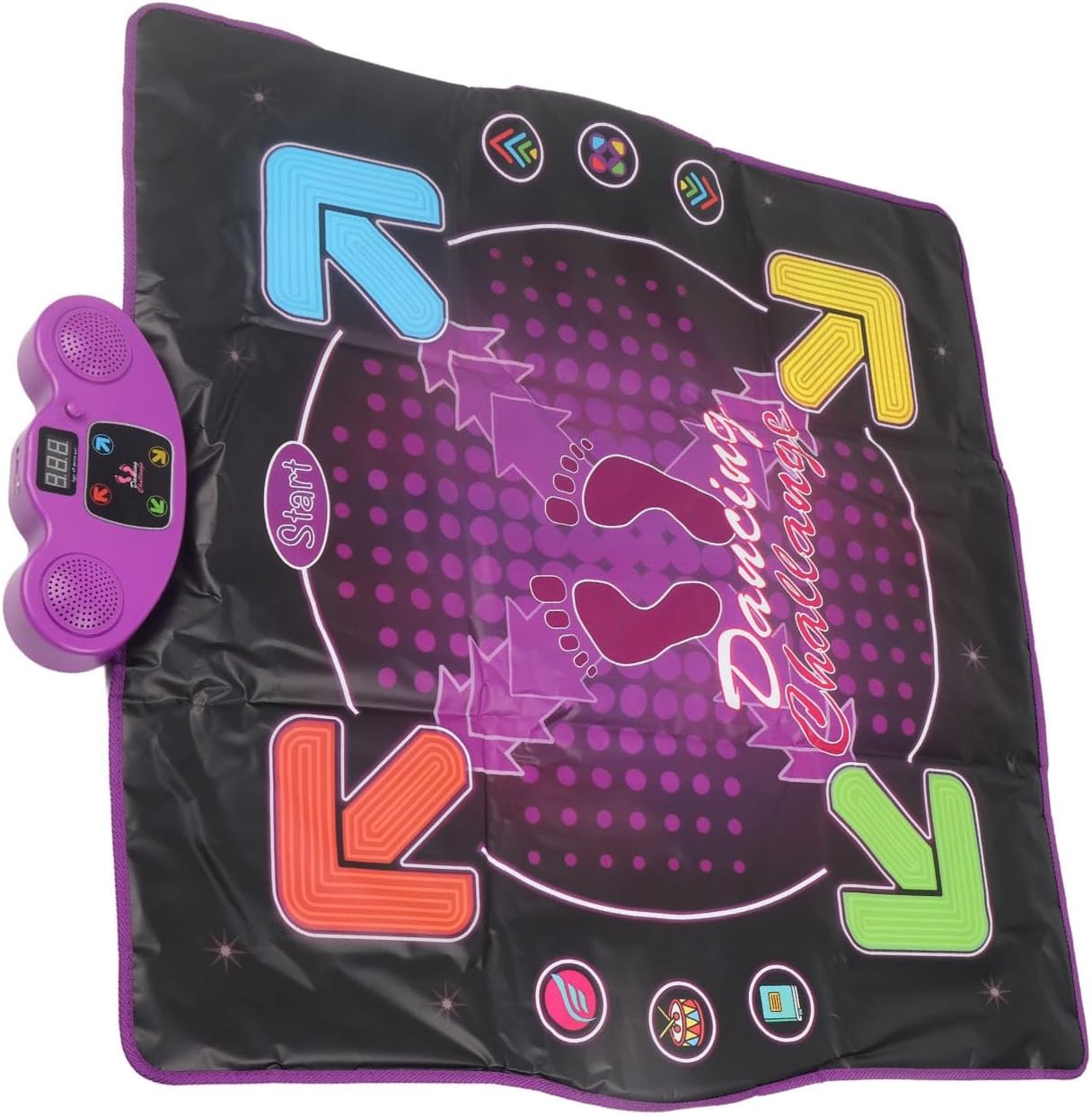 ANGGREK Kids Dance Mat, Non Slip Foldable Gift 4 Game Modes Eletronic Dance Pad for Early Education (Luminous)