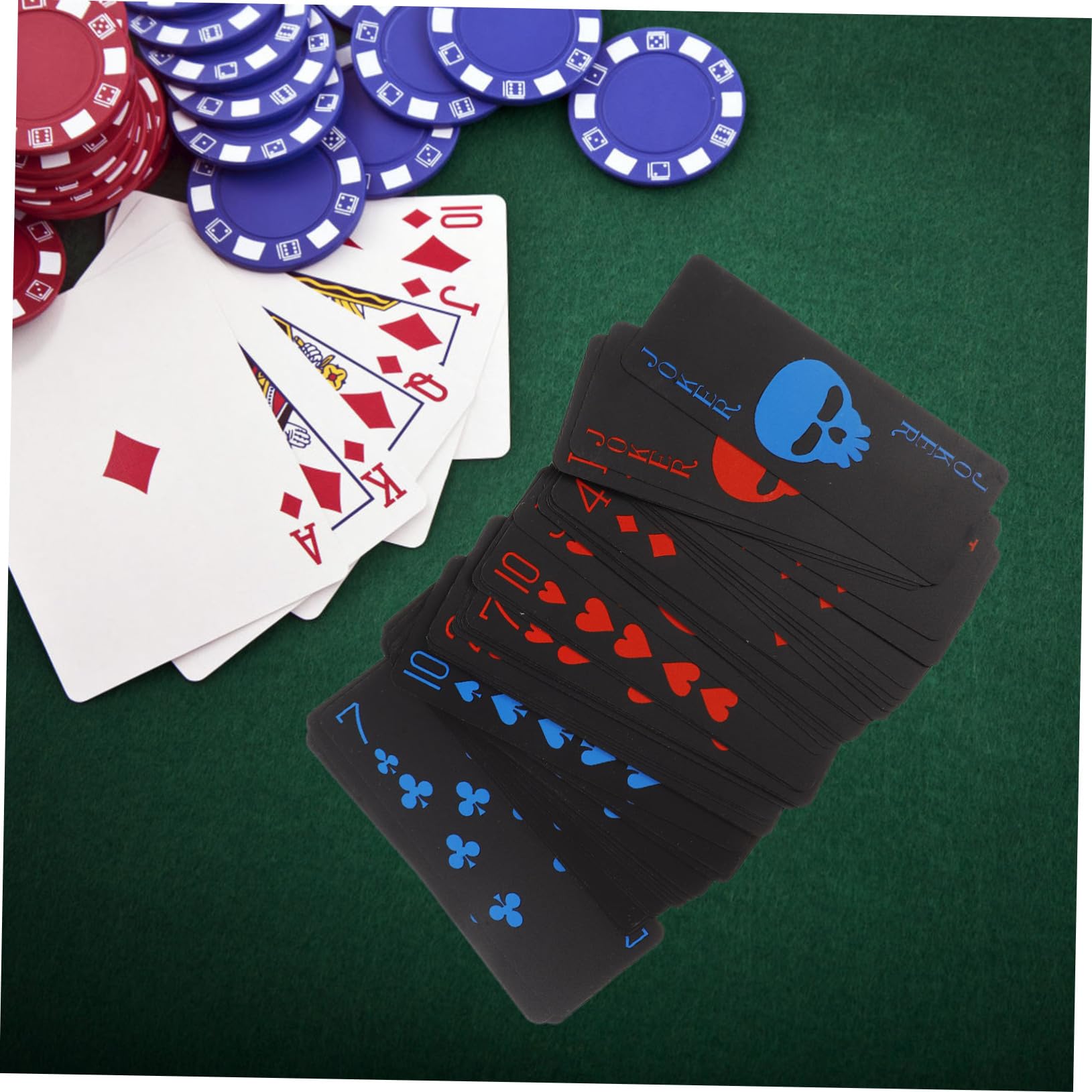 FRCOLOR Carte da Impermeabili con Design PVC per Serate e Halloween per Giochi Piscina e Divertimento Adulti