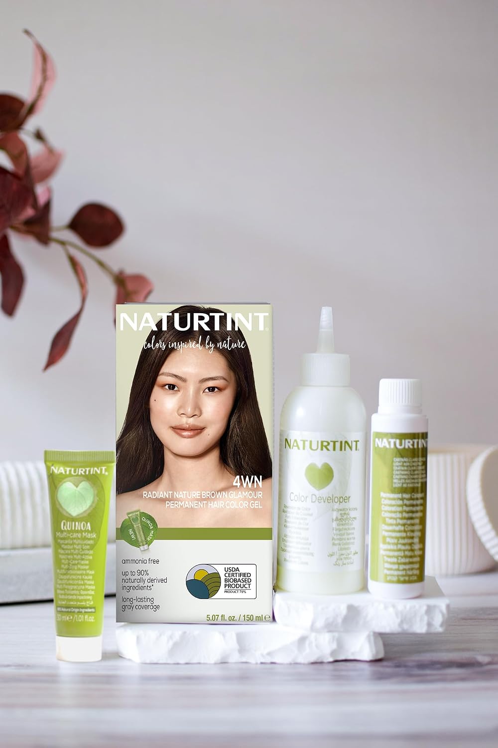 Naturtint 4WN Radiant Nature Brown Glamour Permanent Hair Color (Pack of 1), Ammonia Free, Vegan, Cruelty Free, up to 100% Gray Coverage, Long Lasting Results (Packaging may vary)