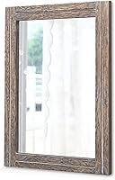 Vista 11 de AAZZKANG Espejo de pared rústico con marco de madera rectangular para colgar en casa de campo o baño, sala de estar o dormitorio decoración