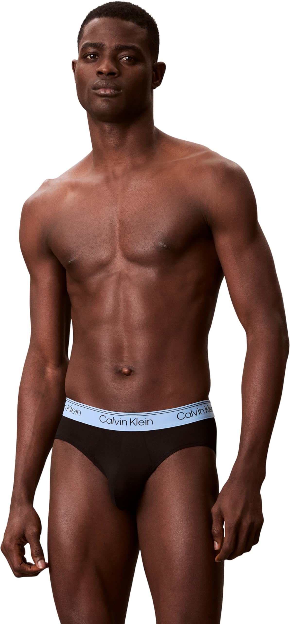 Calvin Klein Uomo Slip Hipster Confezione da 3 con Fascia con Logo, Nero (Black Bodies W/Gulf Blue/Light CAS), M