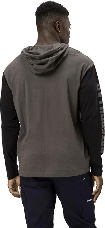 Caterpillar Men's Men's UPF Hooded Banner Long Sleeve T-Shirt T-Shirt