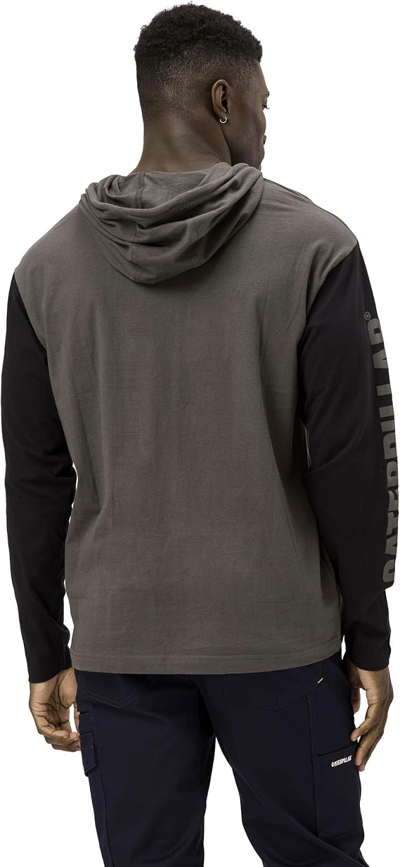 Caterpillar Men's Men's UPF Hooded Banner Long Sleeve T-Shirt T-Shirt