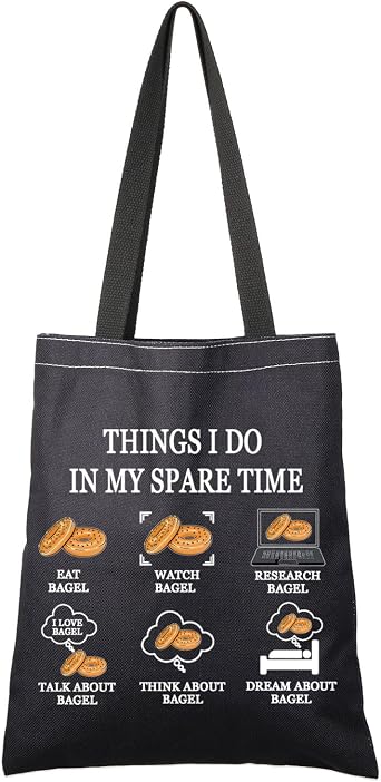 G2TUP Bagel Lover Tote Bag - Bagel Taster Gift for Bread Enthusiasts