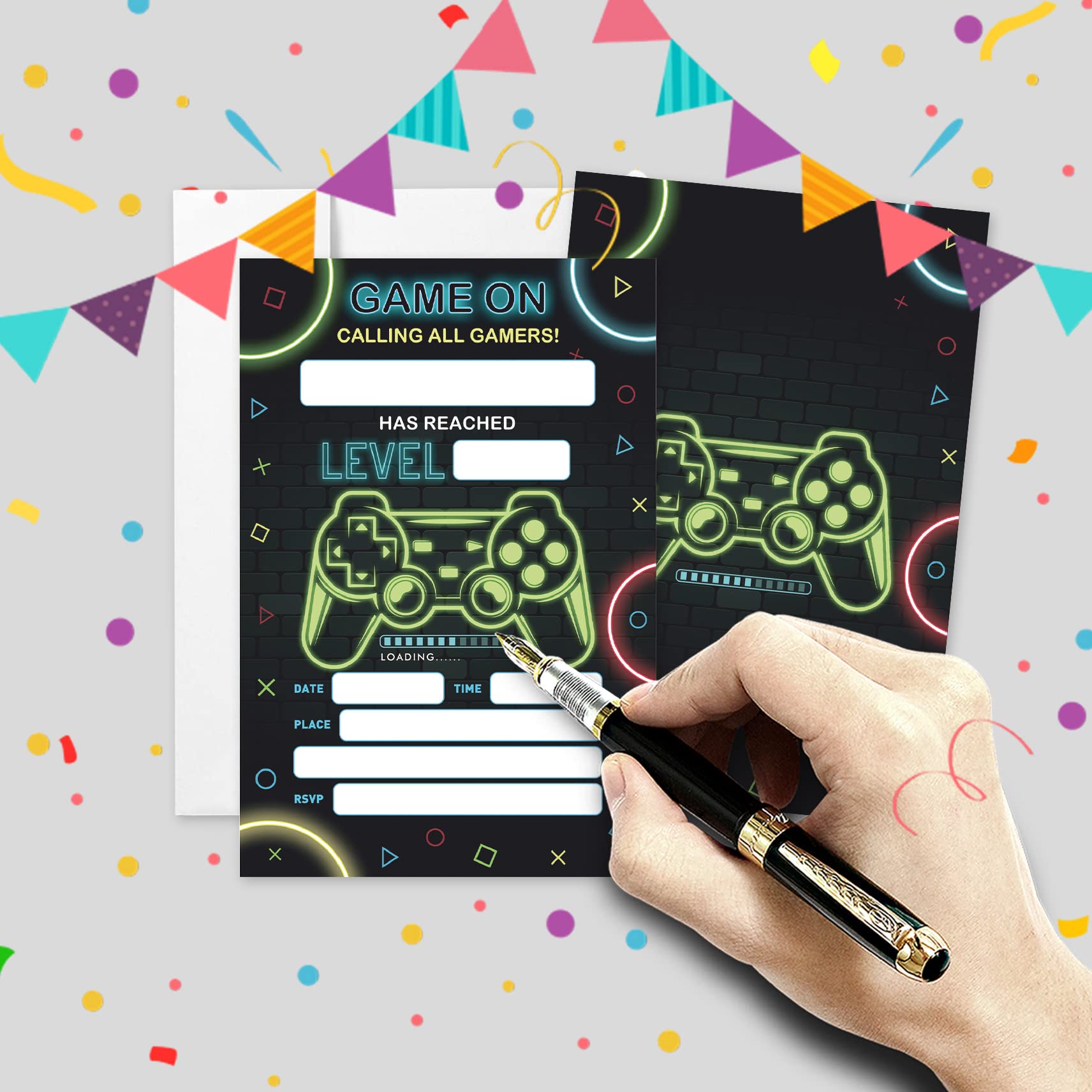 Controller Invites Amazon Gift Card Birthday 32 Game Controller Party Invitations ...