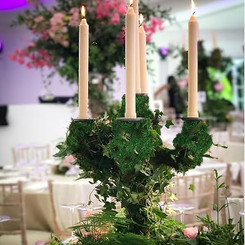 Miniatura 6 de Camino de mesa de musgo, rollo de musgo verde seco preservado para manualidades, jardines de hadas, decoración de bosque, 12 x 112 pulgadas,