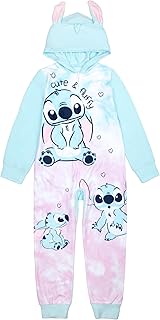 Lilo & Stitch - Mono con capucha para niña, color azul y rosa, 6, azul y rosa, 6