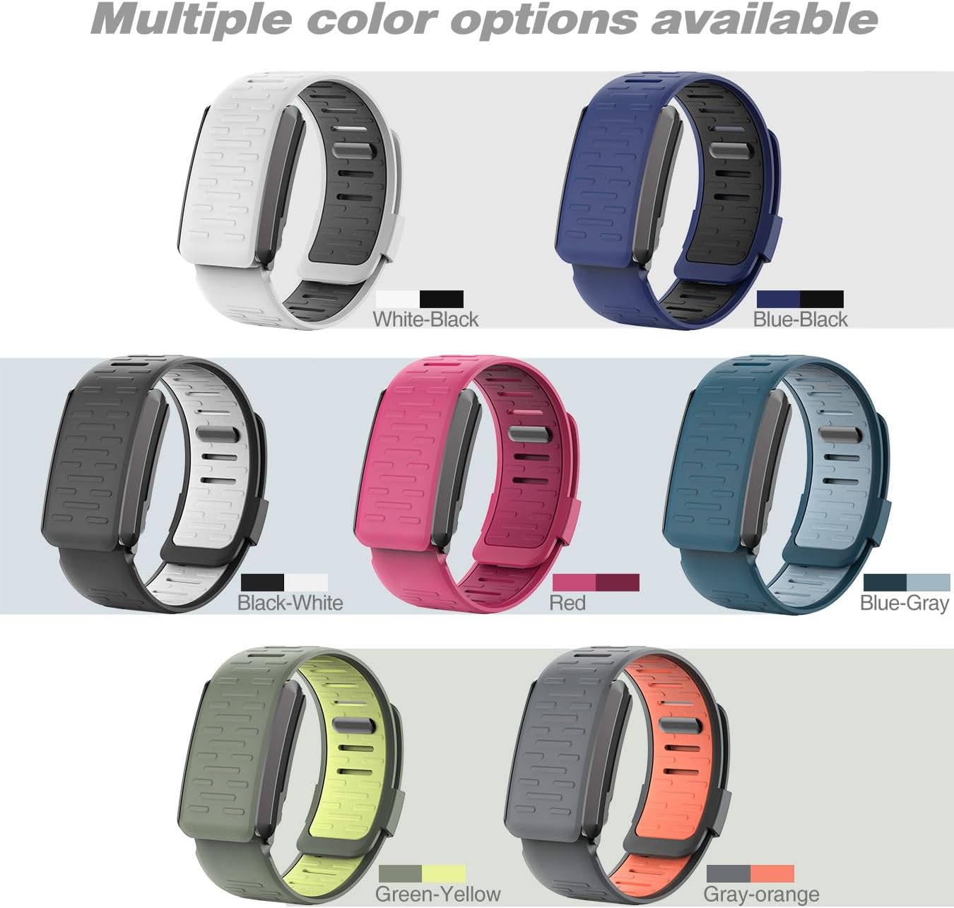 Men Women Soft Silicone Wristband Compatible with Whoop 4.0 Band Strap, Replacement Adjustable Breathable Sport Band for Whoop 4.0 & U-shaped Metal Frame image 2