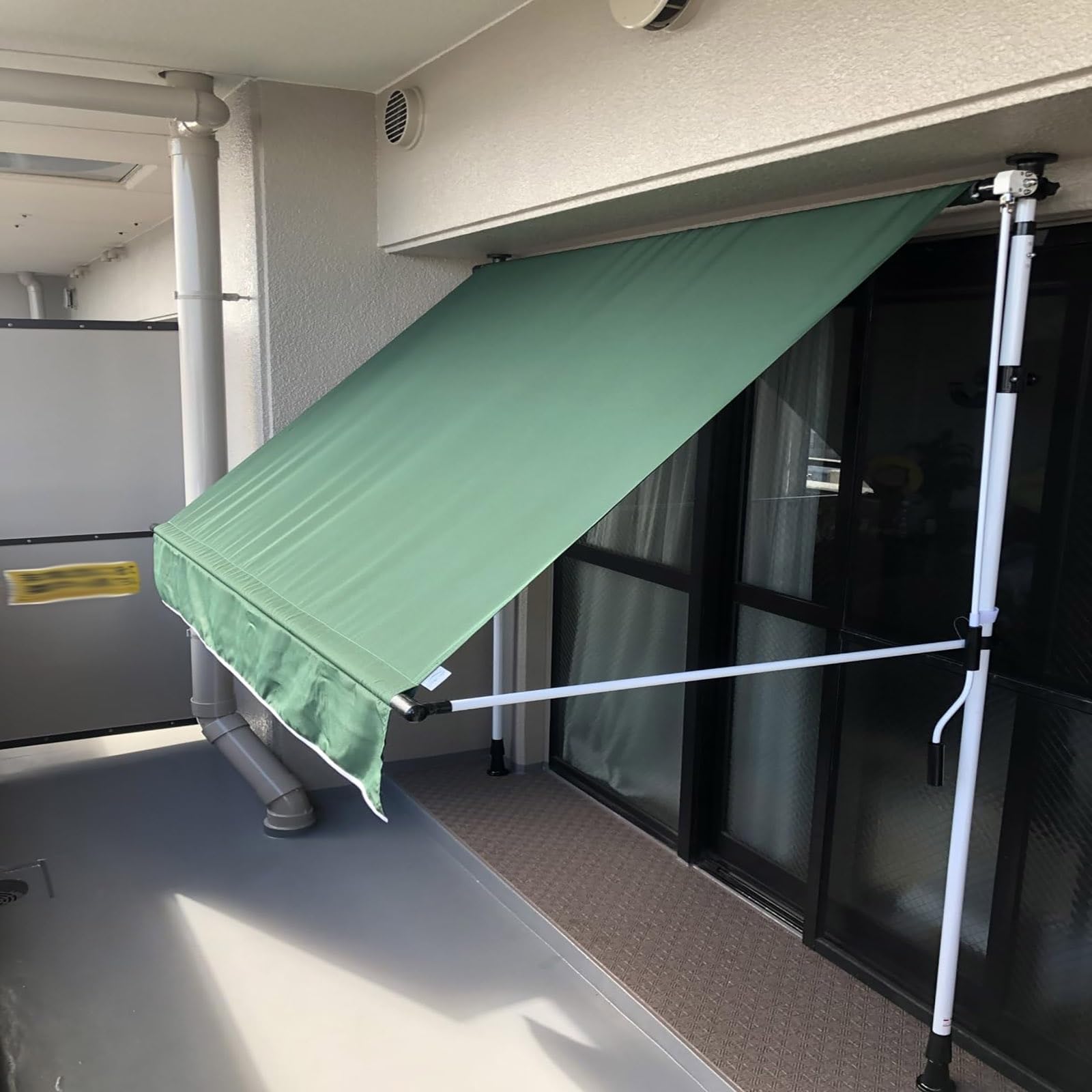 Store Banne Manuel 250/300cm, Auvent Rétractable avec Manivelle, Store Banne de Jardin, sans Perçage, Hauteur et Inclinaison Réglable(Gray,60 x 47 inches)
