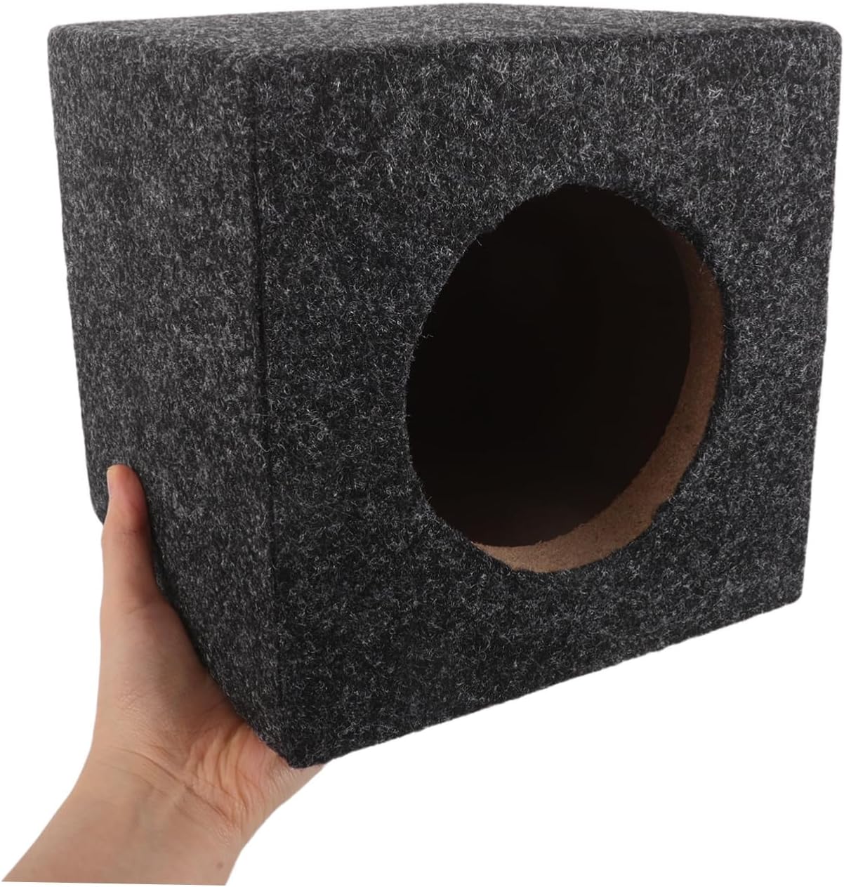 Wooden Speaker Box for Car Audio 5-Inch Square Subwoofer Enclosure for Truck and Vehicle Sturdy Loudspeaker Cabinet for Enhanced Sound Quality