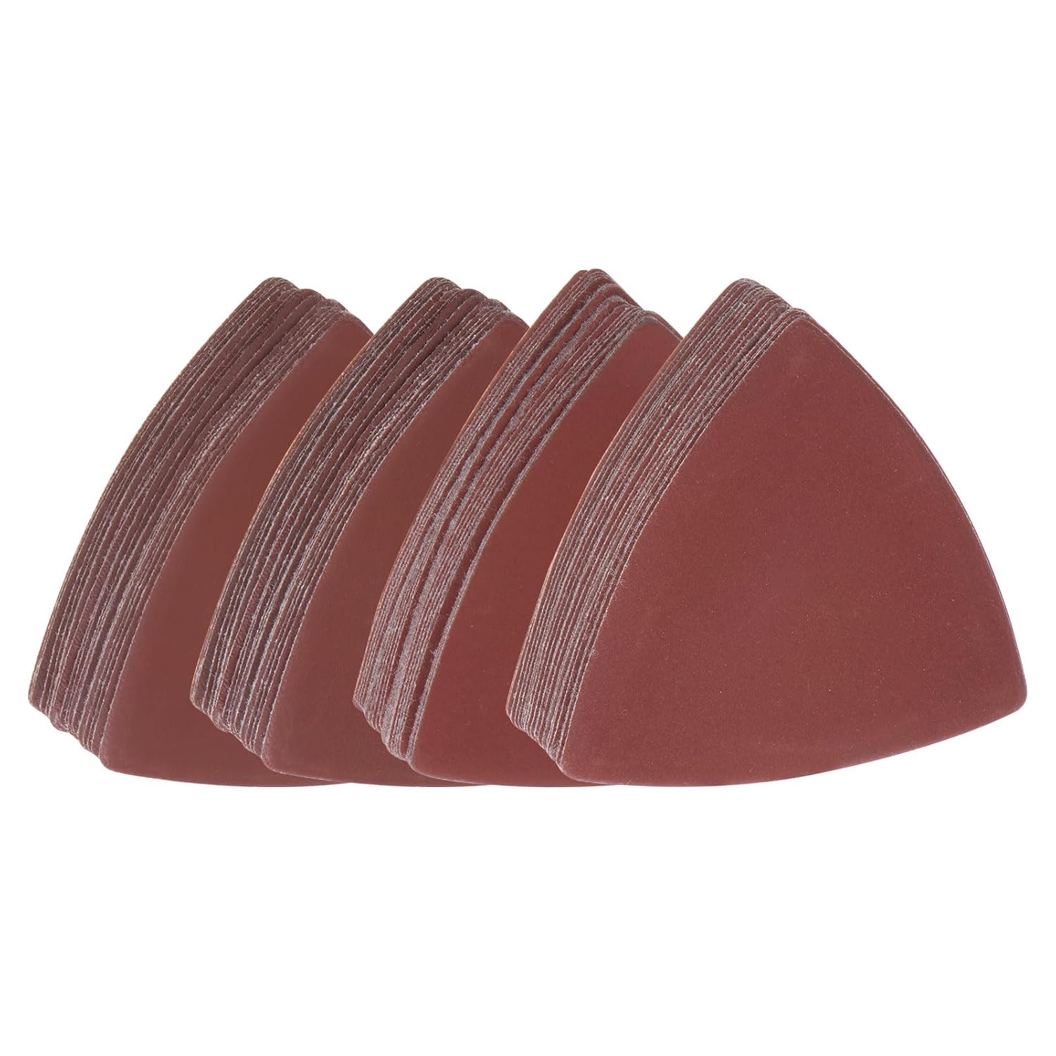 HARFINGTON 100pcs Triangular Hook & Loop Sandpapers 1000/1200/1500/2000 Grits 3-1/8" Aluminum Oxide Sanding Pads Mouse Detail Sander Papers Multitool Sheets Set (25pcs of Each Grits)