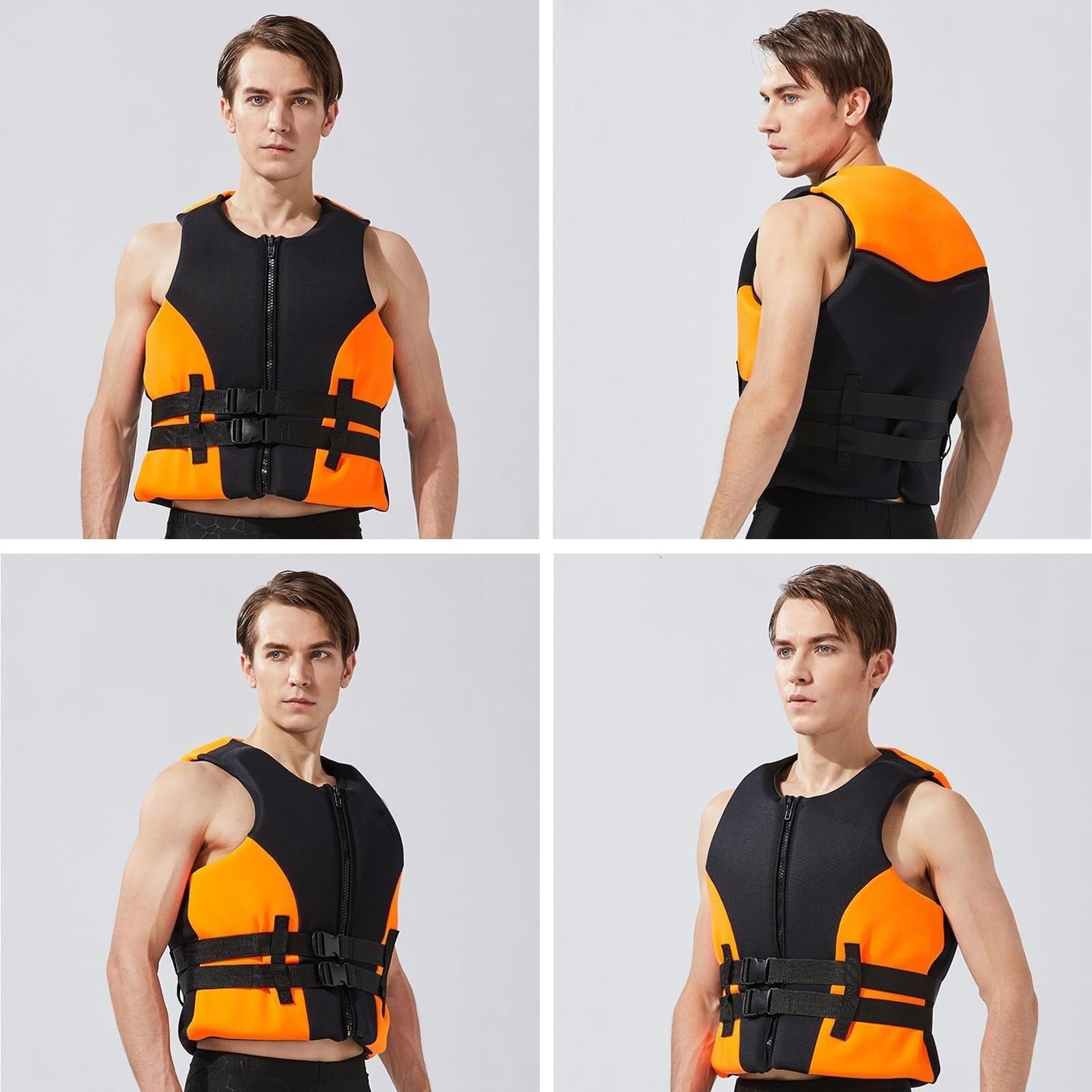 Schwimnweste Unisex Verstellbar Hohe Auftriebskraft Tragbar Neopren EPE Schaum für Angeln Surfen Driften Wassersport