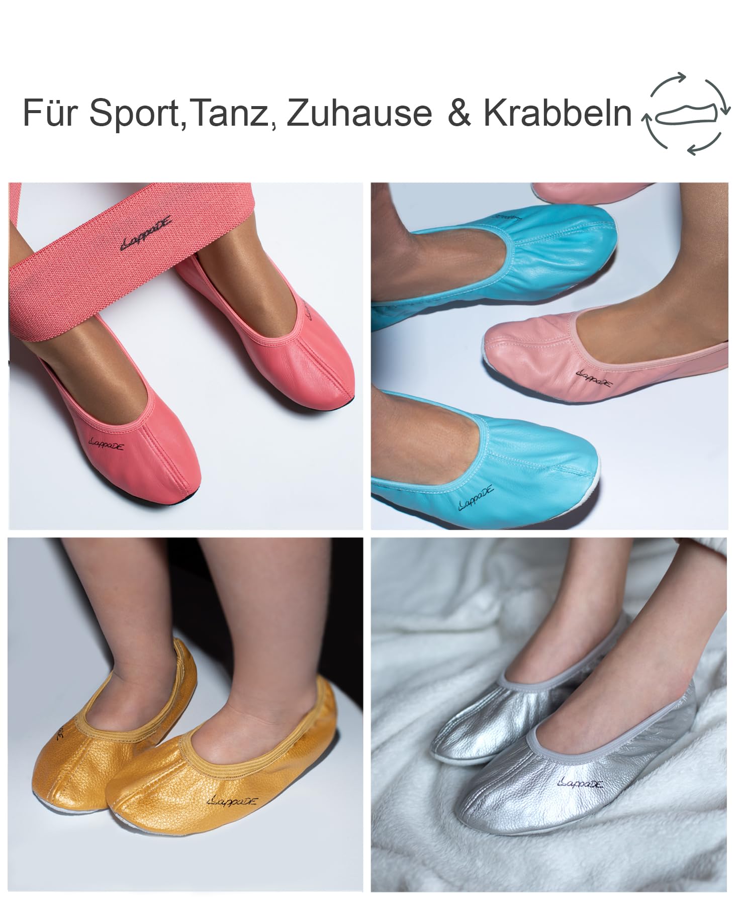 Lappa.de Zapatillas de Deporte Chanclas Bleyer Gire con Suela de Cuero Talla 28-46