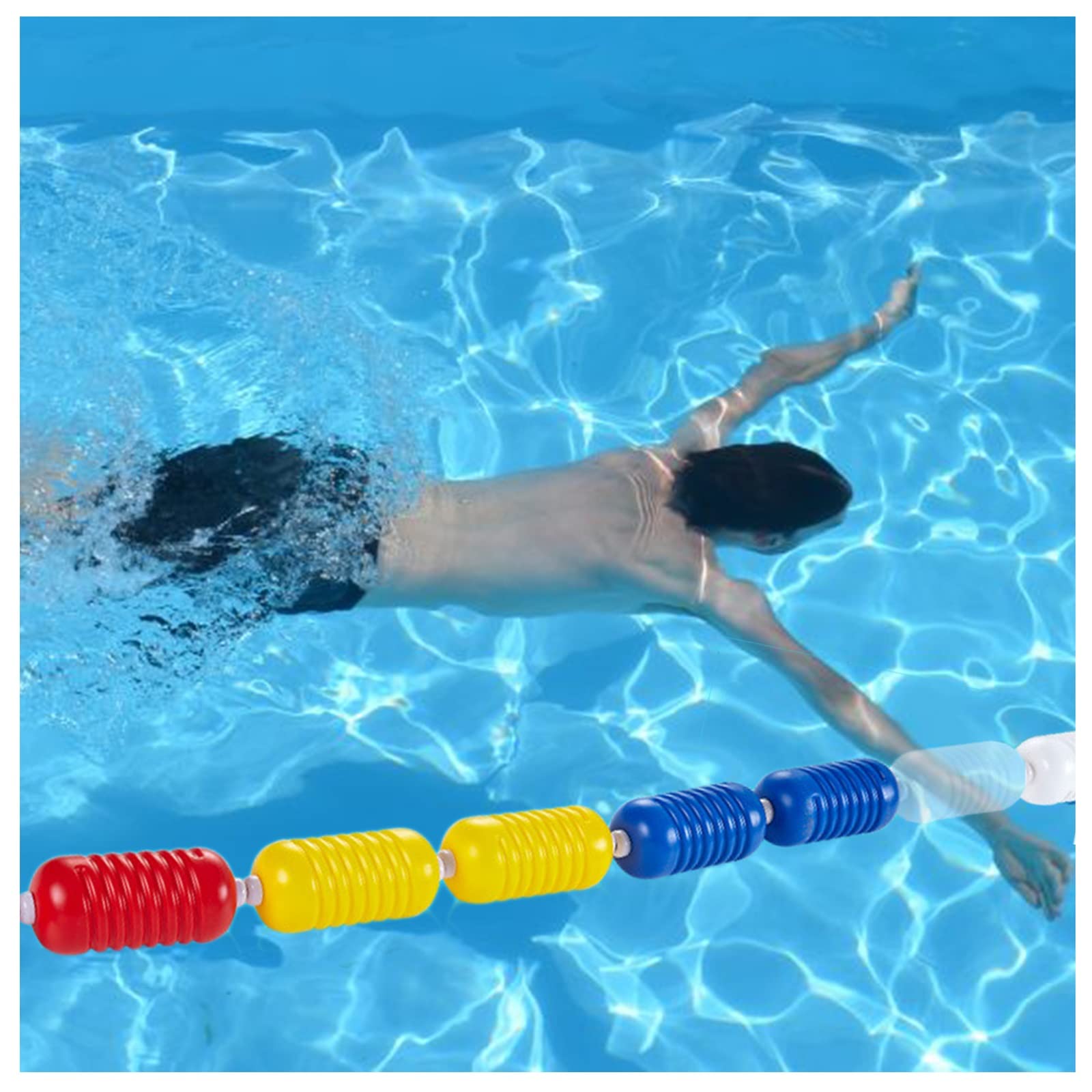 Boya de cuerda para piscina de 9m cuerda flotante de seguridad de nylon divisoria