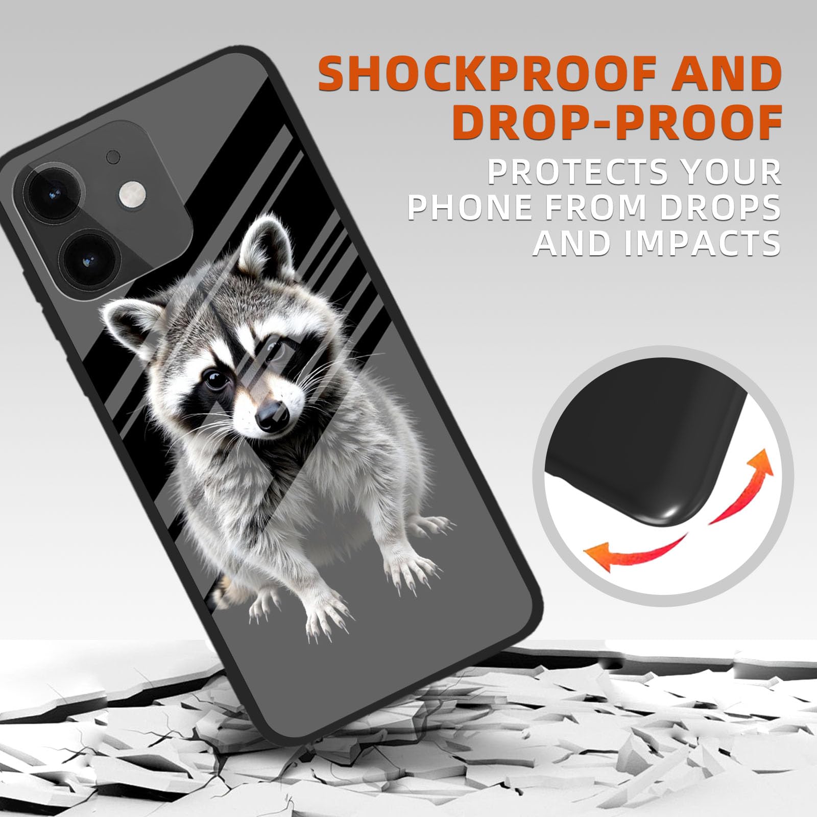 Amazon.com: ETLKJVBL for iPhone 12 Mini Case, Raccoon Portrait