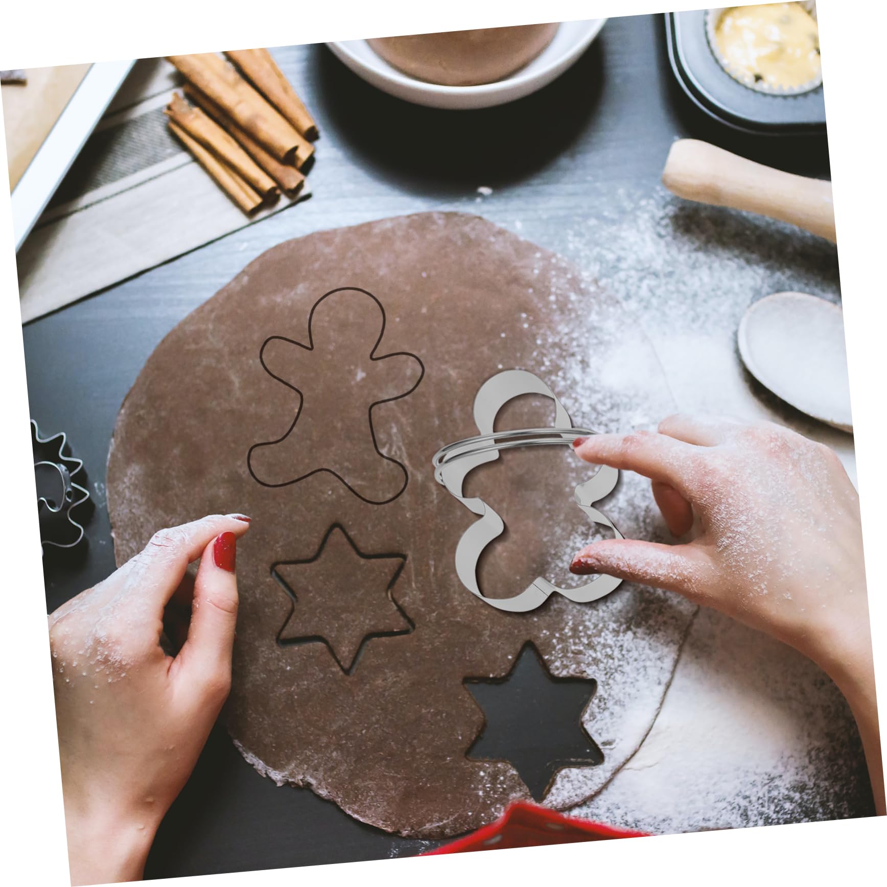 PRETYZOOM 2 Juegos Cortador De Galletas Pastel De Galletas Plantilla De Pastel Moldes De Galletas De Bricolaje Moldes Para Galletas Molde De Galletas De Flores Estampadores Acero Inoxidable