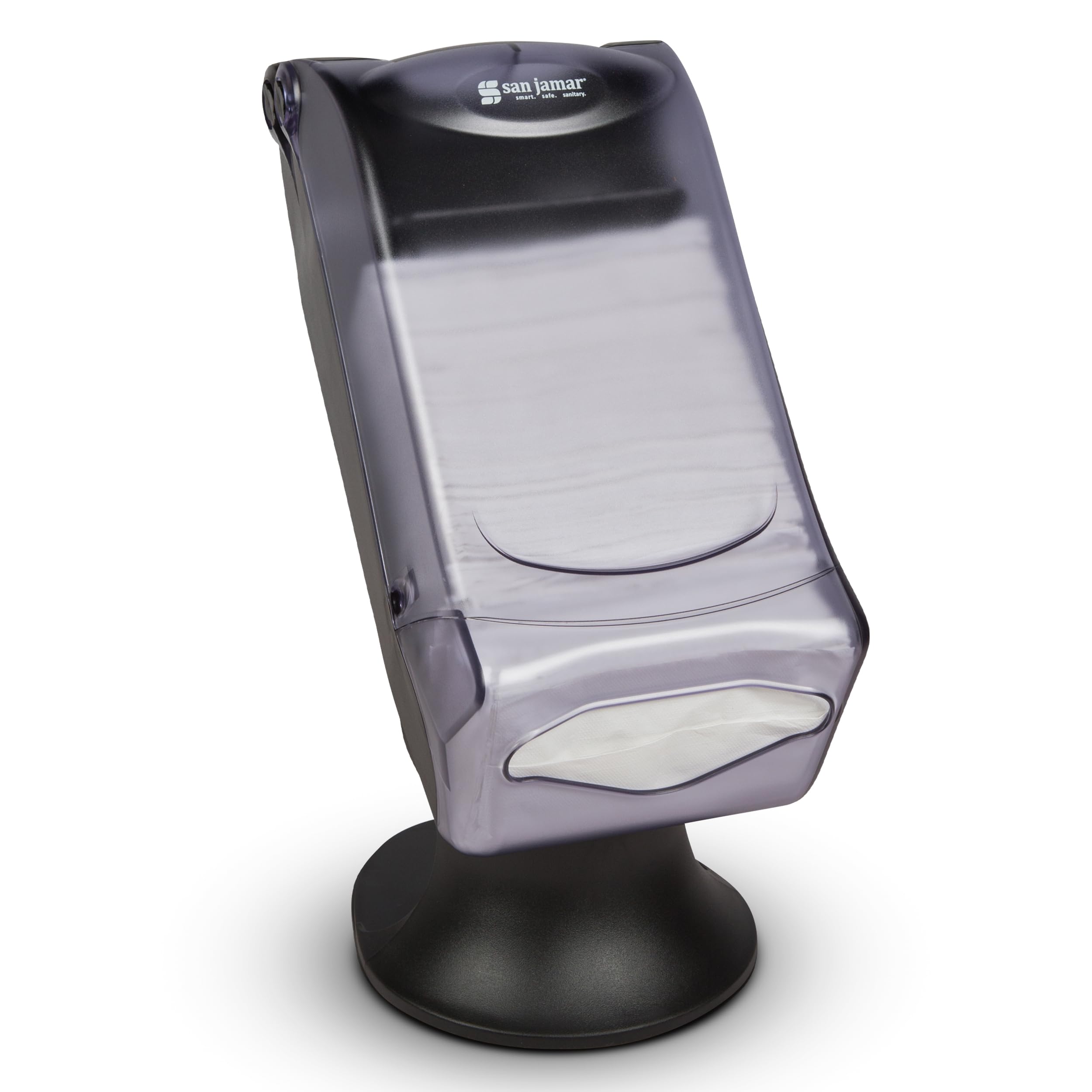 San Jamar H5005SCL Venue dispensador de servilletas, diseño con soporte, Full Fold, cara, 450 de control + capacidad, 441 mm H x 203 mm W x 330 mm D, transparente