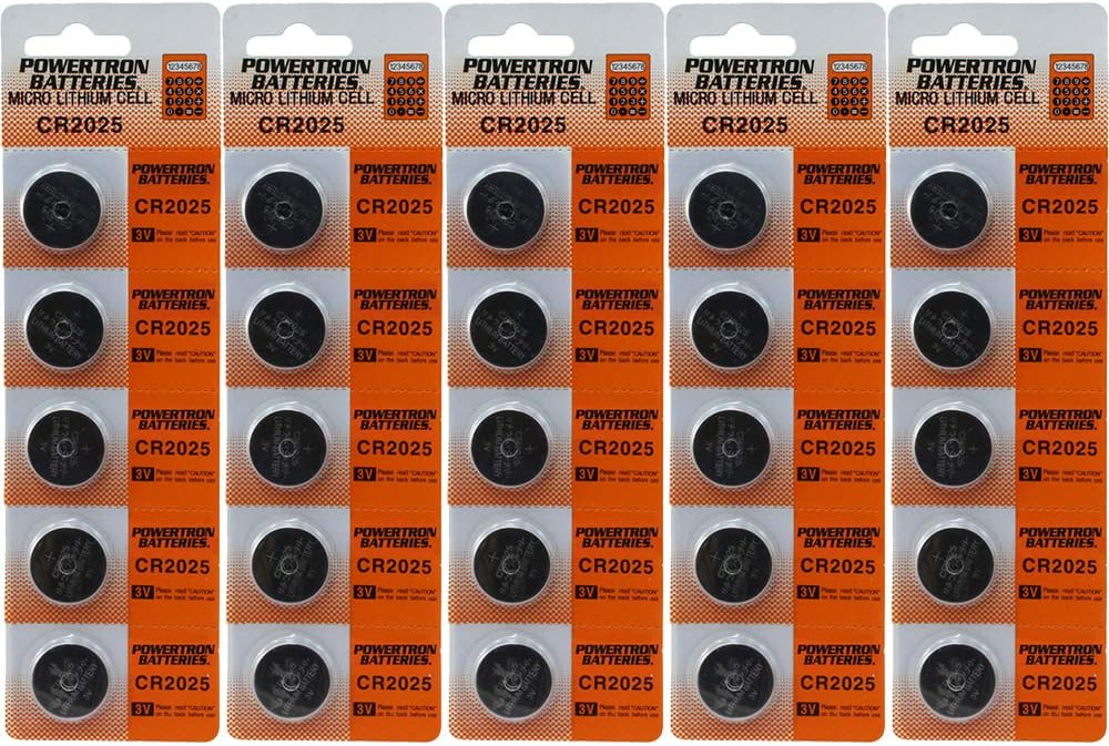 (25) CR2025 Lithium Cell 3V Batteries