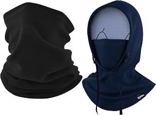 Neck Warmer Black Bundle Balaclava Hoodie Mask Dark Blue