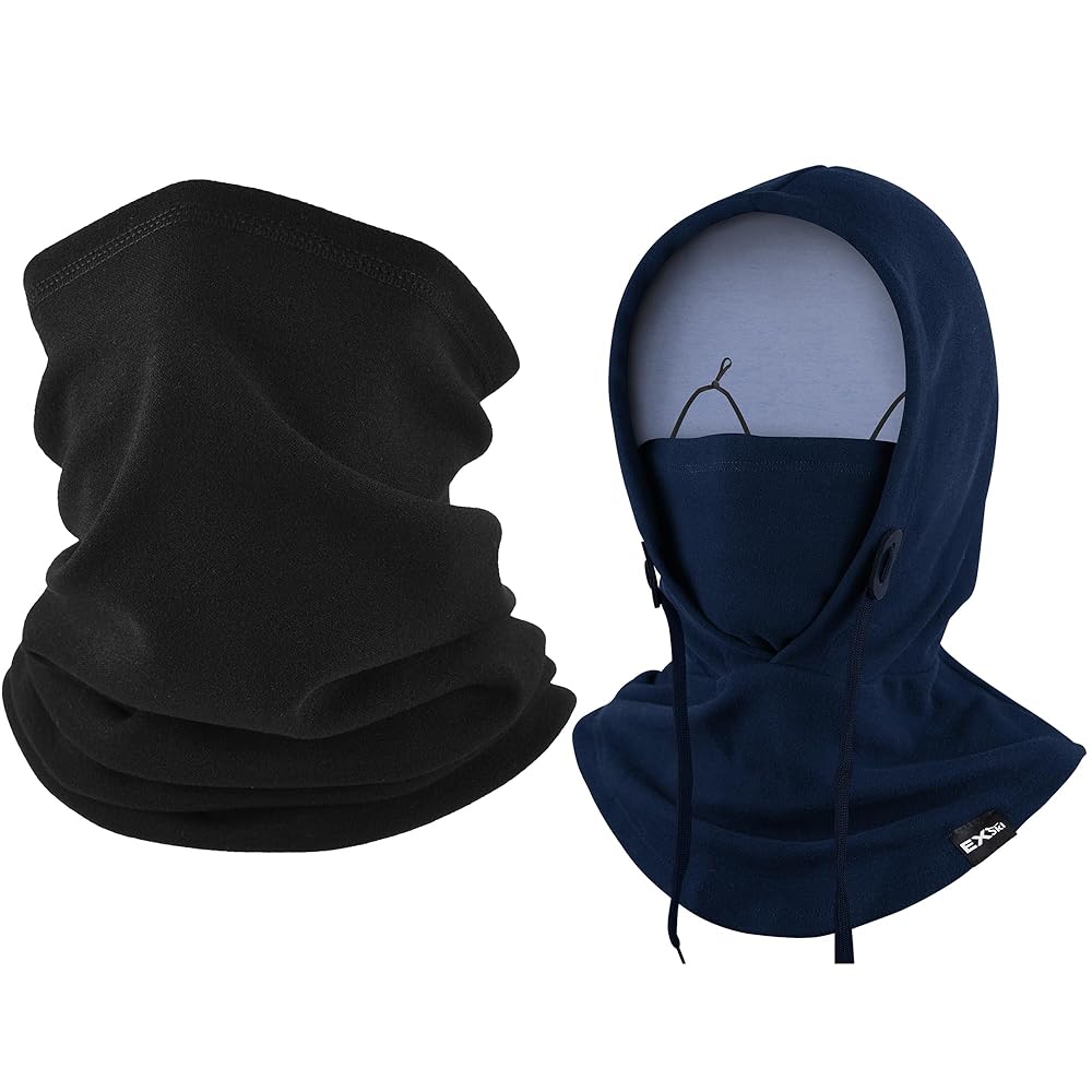 Neck Warmer Black Bundle Balaclava Hoodie Mask Dark Blue at Neck Warmer Black Bundle Balaclava Hoodie Mask Dark Blue at