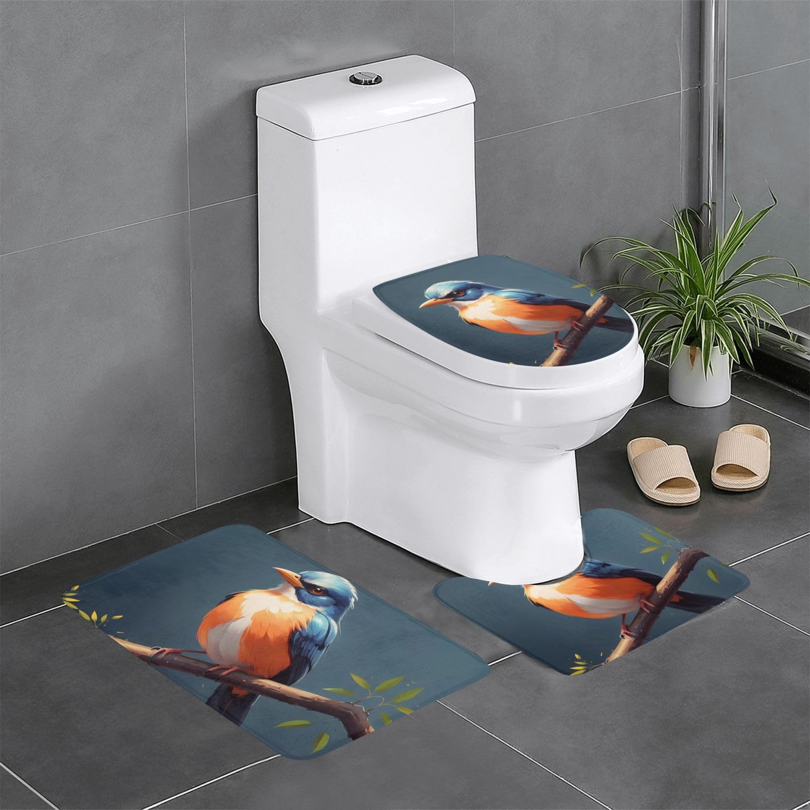 Tapis de salle de bain antidérapants pour toilettes et coiffeuse