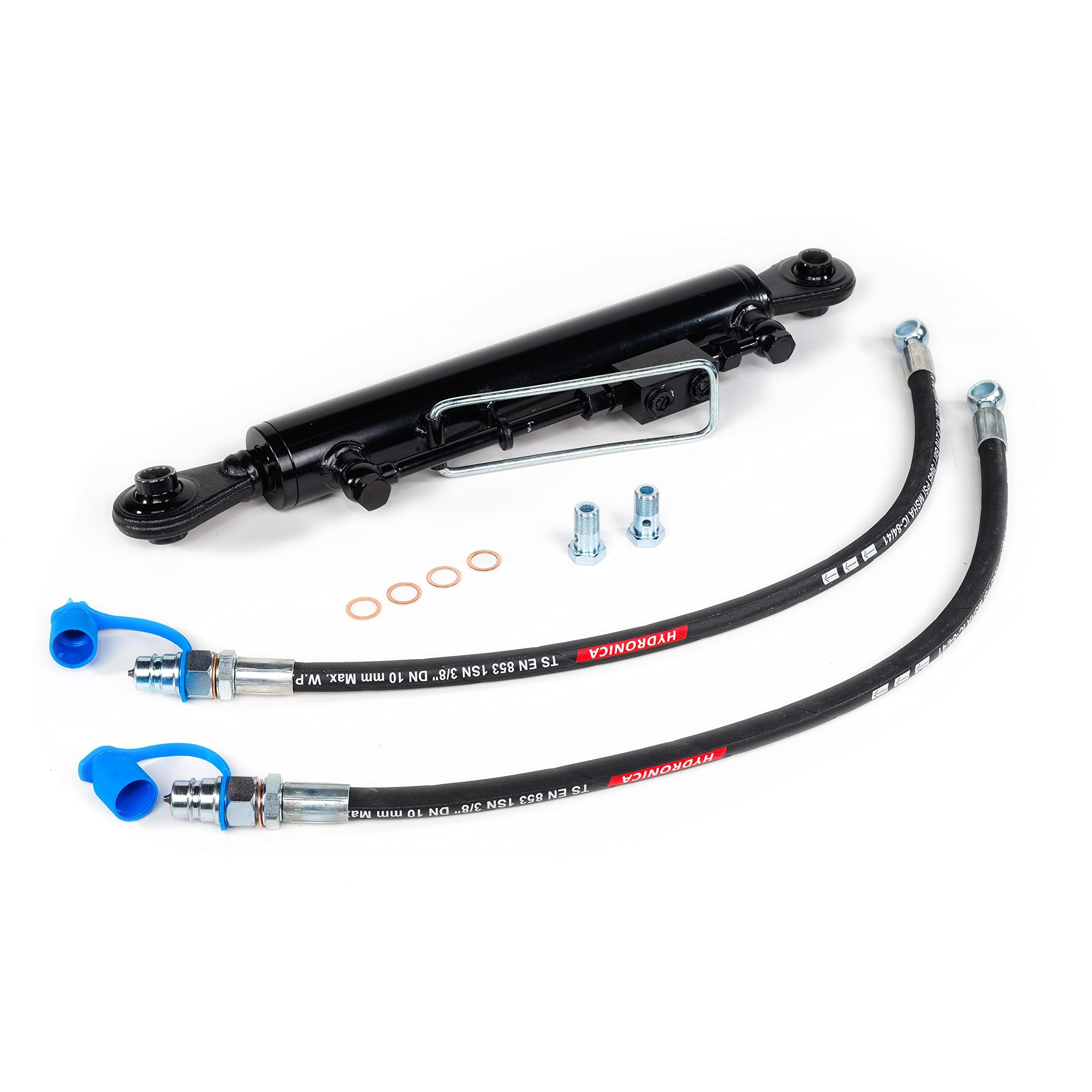 Tercer Punto Hidráulico Cat 1 460-670 mm con Bloque de Bloqueo y 2 Mangueras
