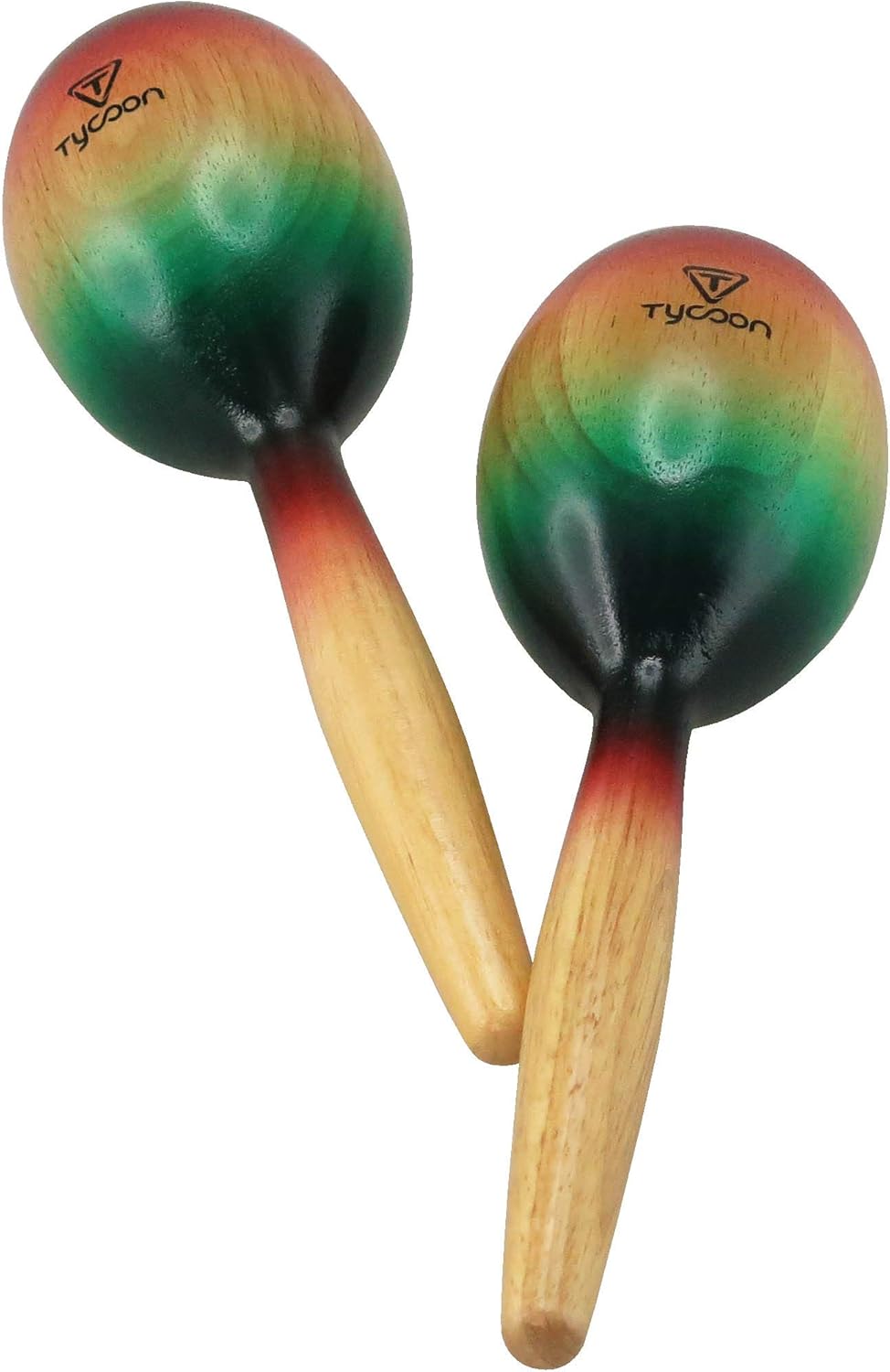 Tycoon Percussion TMW-S Wooden Maracas - Rainbow Finish
