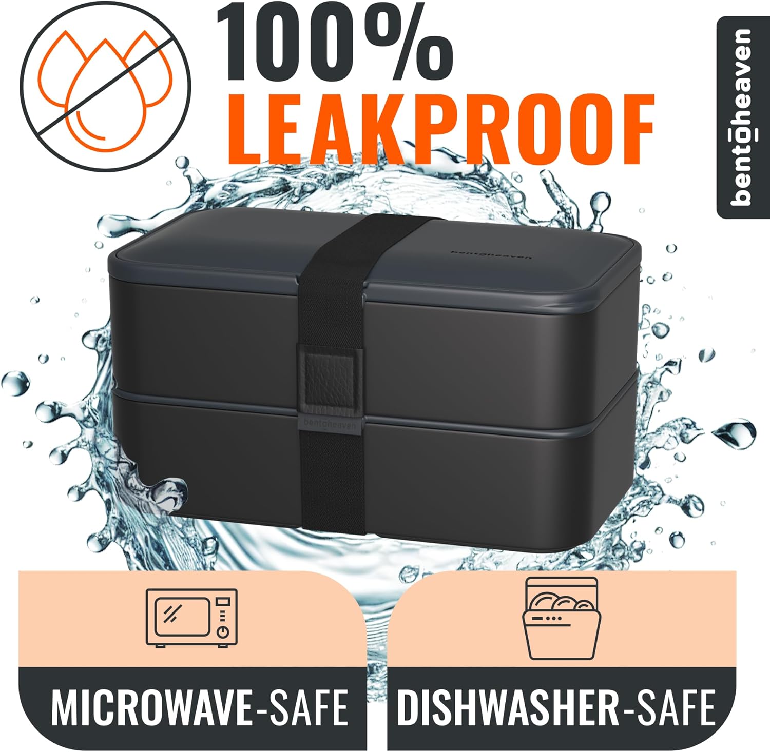 Bentoheaven Premium Bento Box Adult Lunch Box with Compartments for Women & Men, Set of Utensil & Chopsticks & Dip Container, Cute Japanese Kids Bento Lunch Box, Microwavable (Outer Space) - Image 4