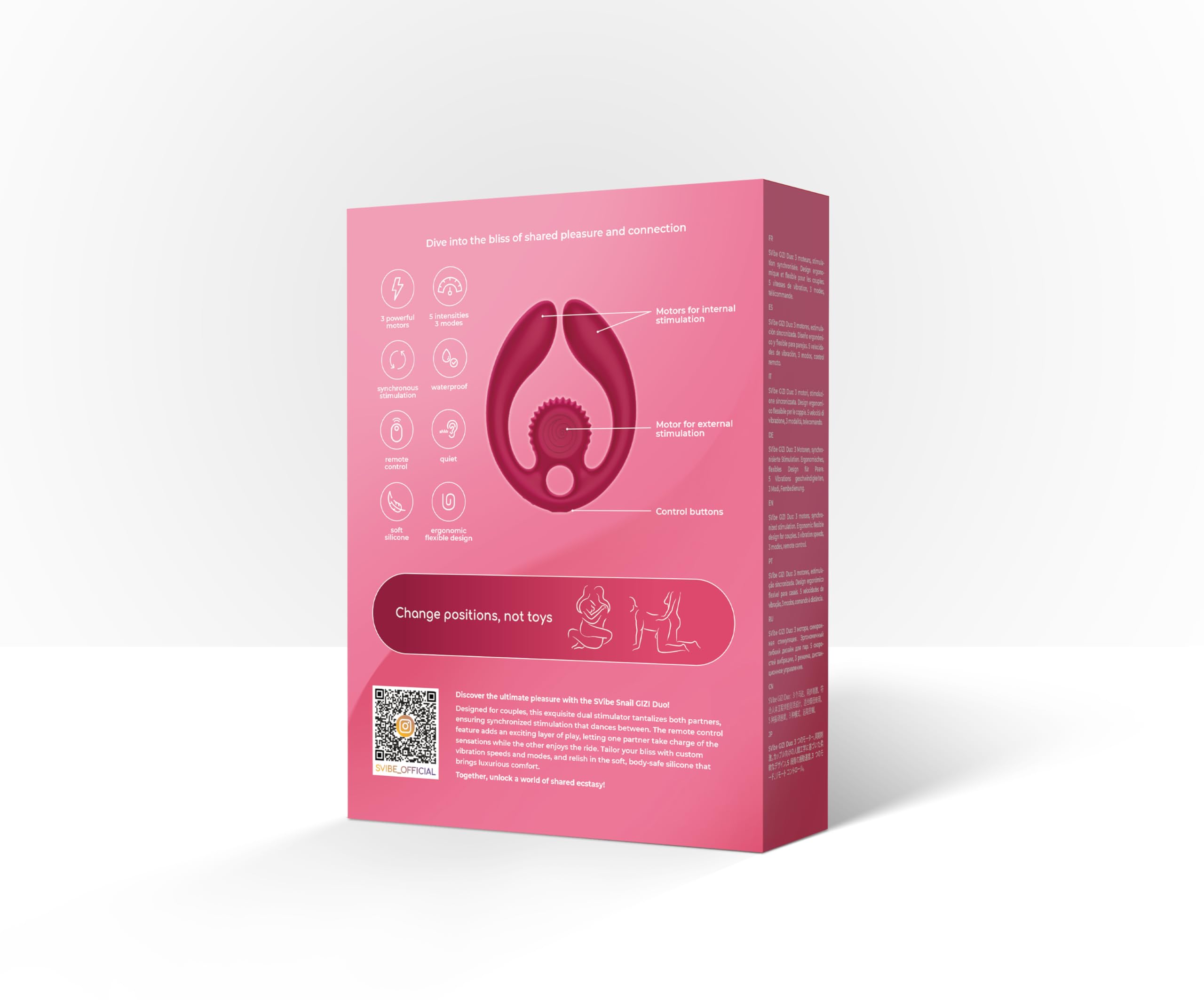 SNAIL VIBE - GIZI DUO STIMOLATORE DI COPPIA TELECOMANDO BORDEAUX