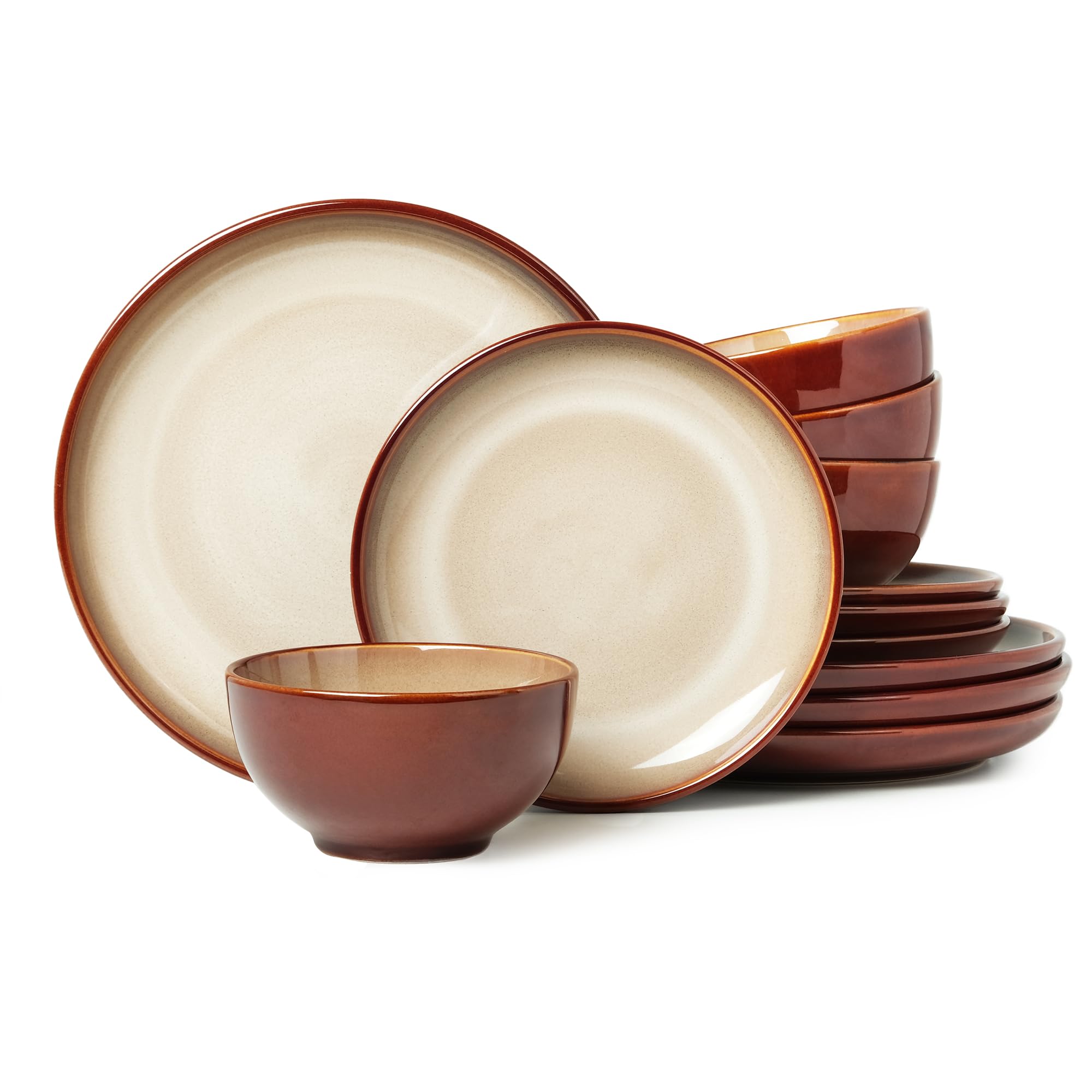 Pokini Stoneware Dinnerware Set Service for 4
