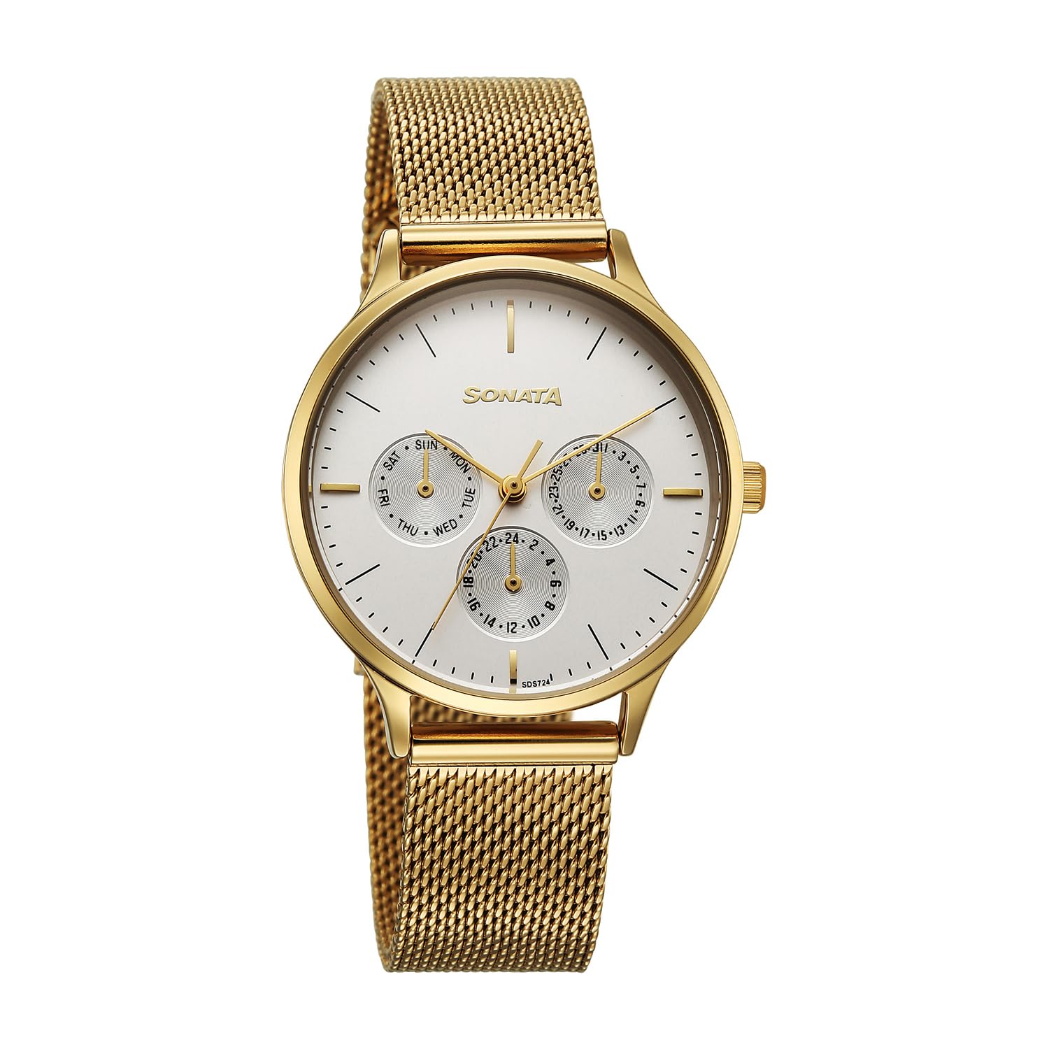 Sonata Festive 2.0 Quartz Silver Round Dial Women's Watch | Stainless Steel Strap Material | Watches for Women Analog - 87110YM01-picture-52